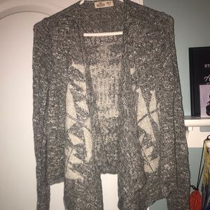 grey hollister cardigan